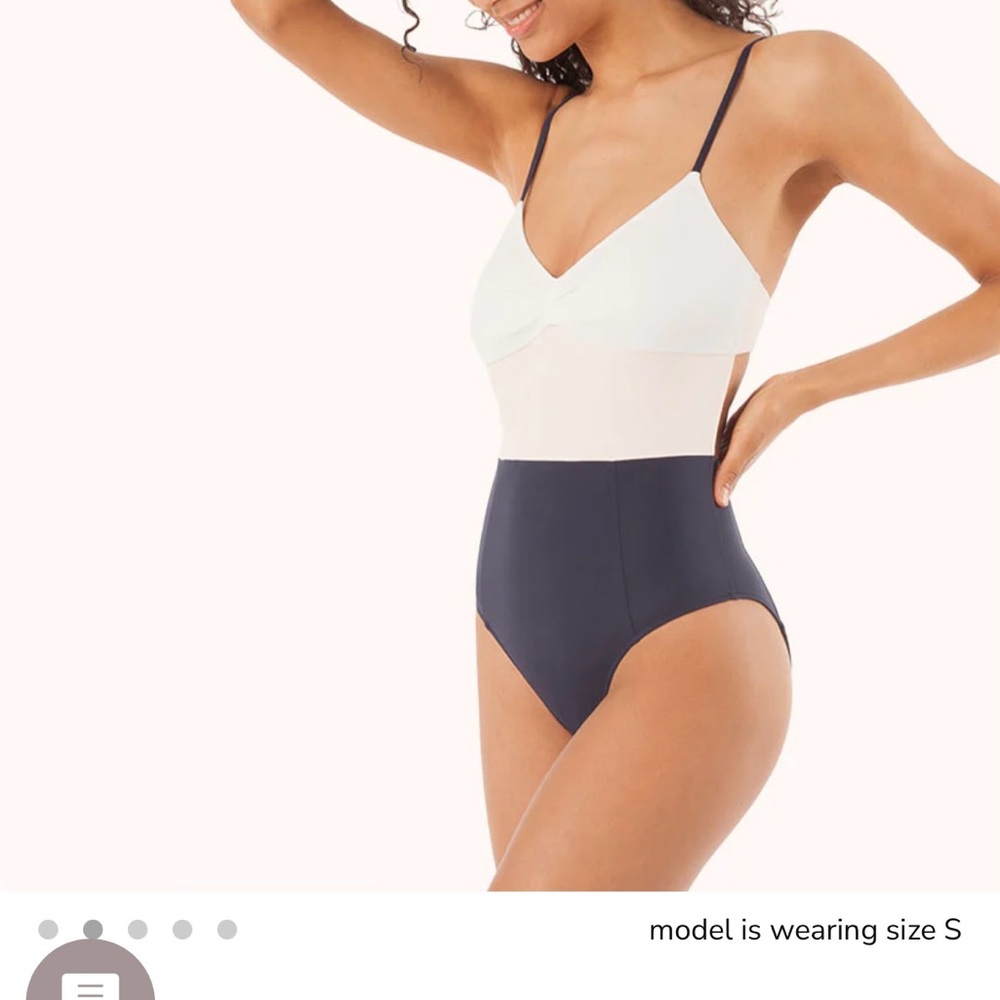 LIVELY Colorblock Swim One-piece with Spaghetti Straps